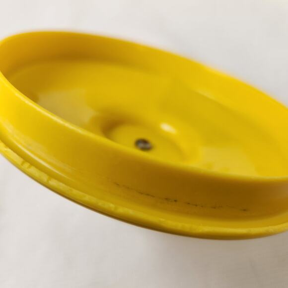 Kromex 70s Canisters Yellow Metal Fruit Flower MCM Retro Orange - Picture 8 of 12